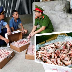 Phát hiện 1 tấn chân gà nhập từ Paraguay không có hóa đơn