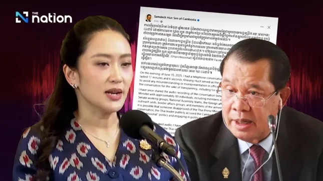 Thủ tướng Thái Lan gặp rắc rối vì cuộc gọi riêng với ông Hun Sen bị lộ