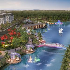 Shophouse ven hồ Swan Lake: Điểm đến dòng tiền tại Hoang Huy New City