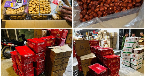 Phát hiện nhiều thùng hàng gồm socola, táo đỏ không rõ nguồn gốc ở La Phù